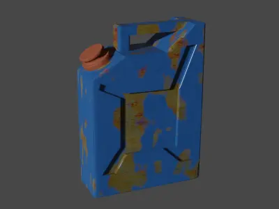 3 gases Low-poly 3D model