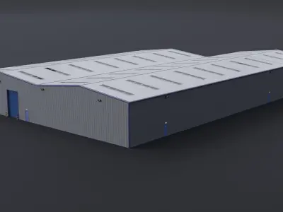 Warehouse 3 Low-poly 3D model