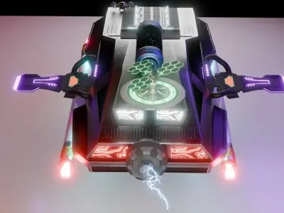 car sci fi 3D model