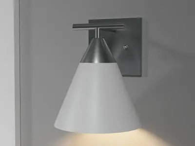 OVE Felix White 72 Brushed nickel 3D model