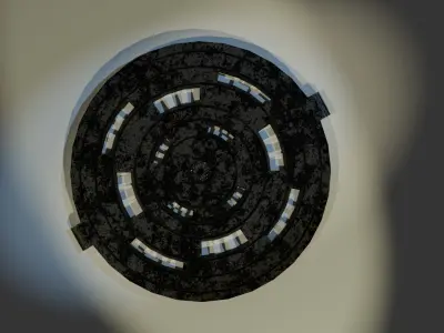 Rustic Manhole Cover 3D Model  Low Poly Game Ready Free low-poly 3D model