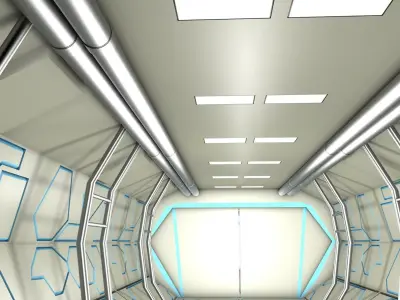 sci fi corridor  3D model