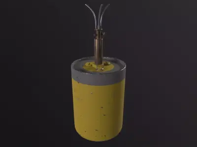 Sprengen Mine 3D Model Low-poly 3D model