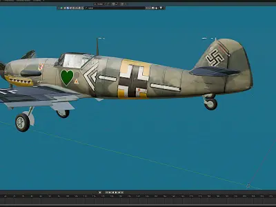 Me-109F Free 3D model