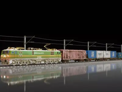 Indian Railways Ultimate Freight Pack Low-poly 3D model