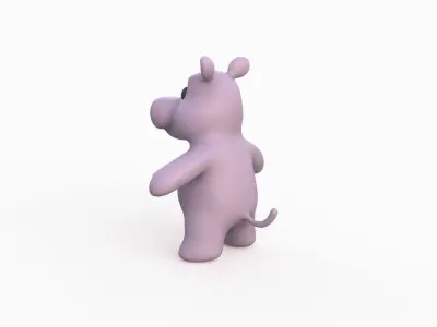 Little animal baby - Hippo cute - Character010 Low-poly 3D model