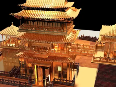 Chinese ancient house 3D model order