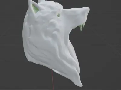 wolf headdress 3D model