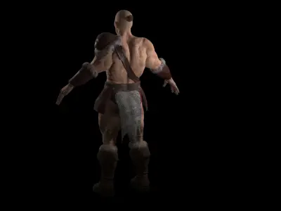 Barbarian Low-poly 3D model