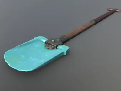 Shovel - Diamond Low-poly 3D model