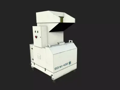 Waste Plastics Granulator Low-poly 3D model