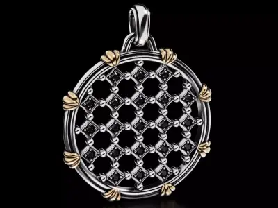 Antique diamond pendant 694 3D print model