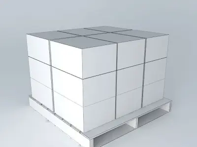 Pallet with boxes Free 3D model