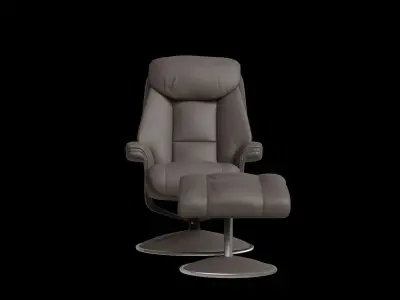 Recliner Chair And Footstool 3D model