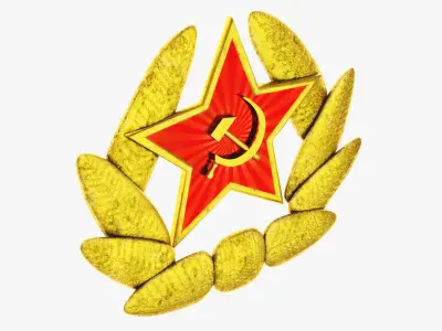 Soviet Red Star Hammer and Sickle 3D model