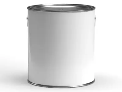 Half gallon paint can with plastic handle  3D model