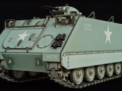 M132 Zippo Armored Flamethrower PBR 3D model