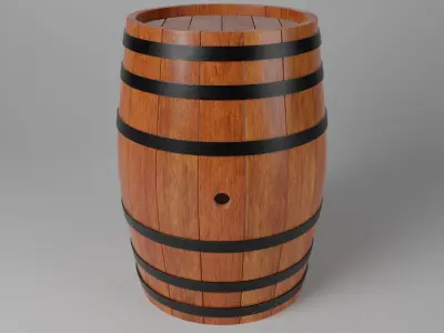 Barrel Wooden 3D model purchase