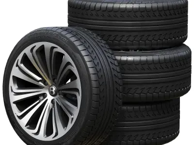 Bentley wheels 3D model by zifir3d