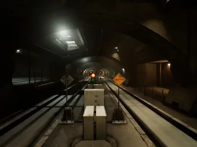 Metro Maintenance Station Pack Low-poly 3D model