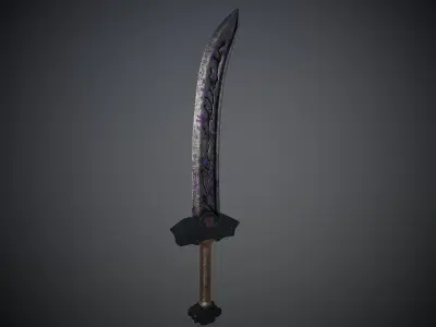 Two-handed sword Alamein Low-poly 3D model