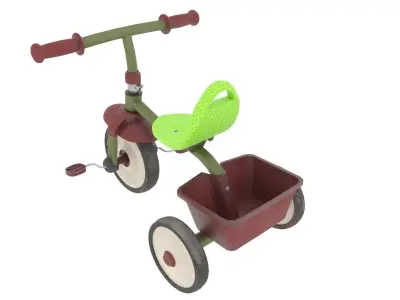 Kids Tricycle Low-poly 3D model buy