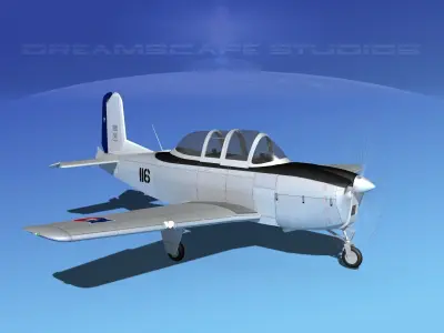 Beechcraft T-34 Mentor Chile 3D model