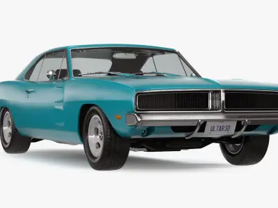 Badass Muscle Car 3D model