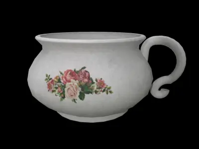 Old Vintage Chamber Pot Low-poly 3D model