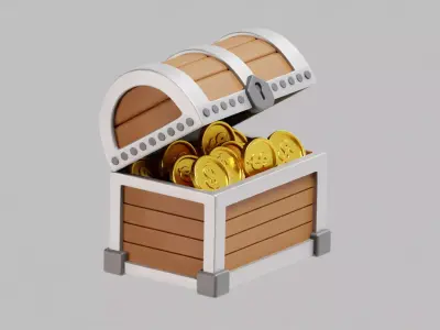 Chest Low-poly 3D model purchase