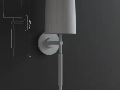 clout tail sconce Low-poly 3D model
