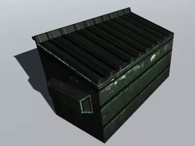 Trash Container  Low-poly 3D model