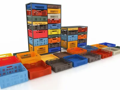 Plastic Mesh Box 3D model 3D model
