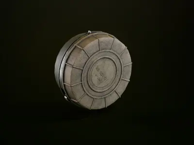 Antipersonnel landmine PMN-4 Low-poly 3D model