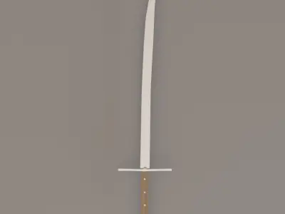 Kriegsmesser samurai sword Free low-poly 3D model