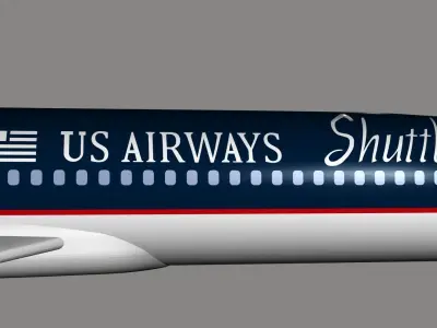US  AIRWAYS 727 - 200 3D model