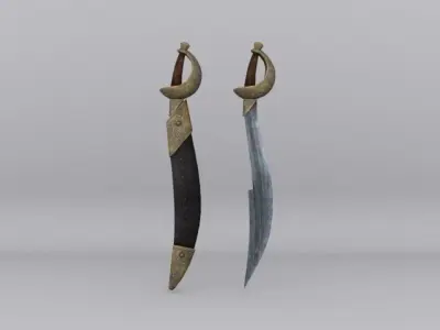 Pirate Sword  Pack  Low-poly 3D model