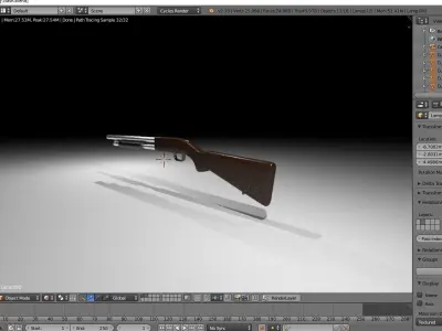 Mossberg5001 shotgun Low-poly 3D model