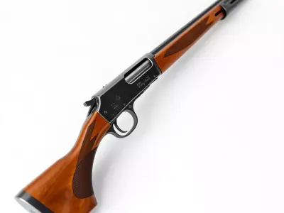 Classic Wooden Shotgun model pack Low-poly 3D model