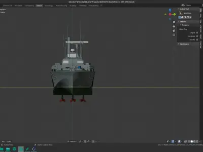 Small speed torpedo boat Project 131 formerly GDR 3D model