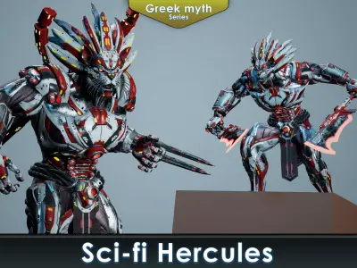 Sci-Fi Hercules Low-poly 3D model