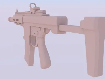 Honey Badger Low-poly 3D model