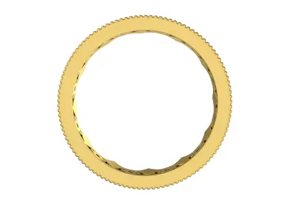 Antique Diamond Crown Wedding Eternity Band 3D print model