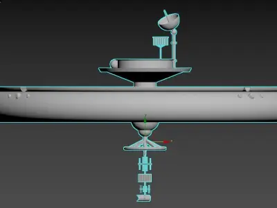 3d model space station Low-poly 3D model