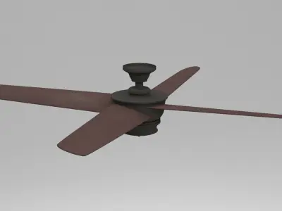 Brown Ceiling Fan Low-poly 3D model