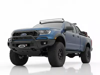 Custom Ford Ranger Off-Road Expedition Low-poly 3D model