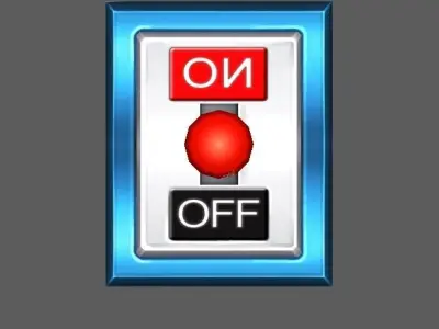 Switch no button Low-poly 3D model