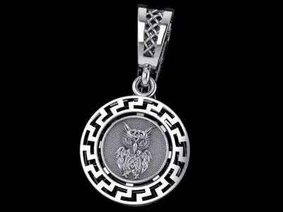 owl pendant Free 3D print model purchase
