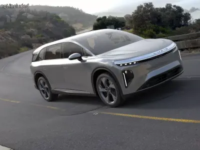 Lucid Gravity 2024 Electric SUV Rigged 3D model