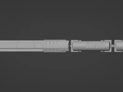 Goods train 3D model
